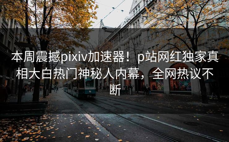 本周震撼pixiv加速器！p站网红独家真相大白热门神秘人内幕，全网热议不断