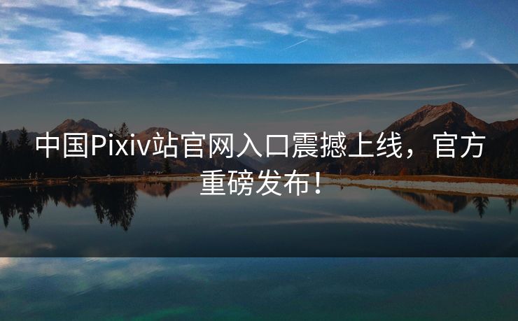 中国Pixiv站官网入口震撼上线，官方重磅发布！