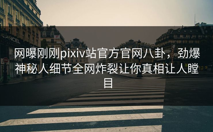 网曝刚刚pixiv站官方官网八卦，劲爆神秘人细节全网炸裂让你真相让人瞠目