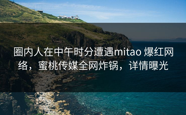 圈内人在中午时分遭遇mitao 爆红网络，蜜桃传媒全网炸锅，详情曝光